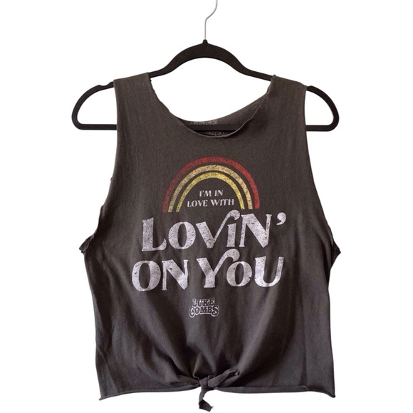 Luke Combs Tie-Front Tank - Fits S-M handmade distressed Country Music - Picture 4 of 7